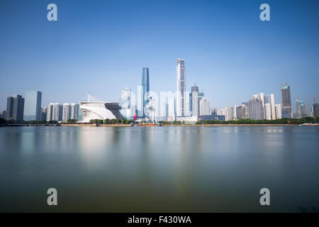 guangzhou skyline on pearl riverside Stock Photo