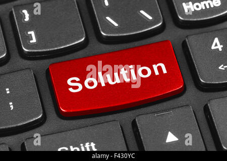 Computer notebook keyboard with Solution key Stock Photo