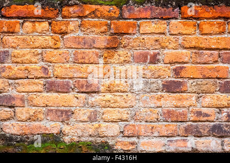 old red brick wall closeup Stock Photo