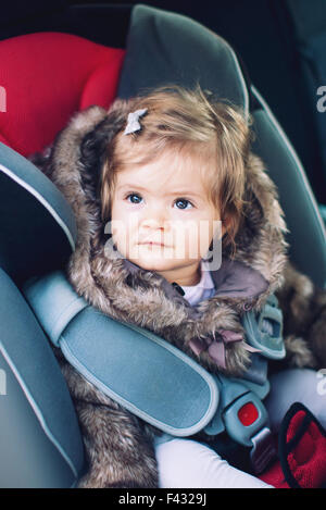 Baby in car seat Stock Photo