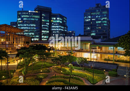 South East Asia,Philippines,Metro Cebu,Cebu City,Ayala Center and IT Business Park at Dusk Stock Photo