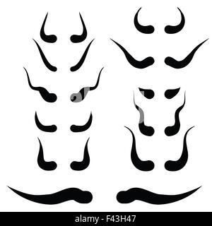 horns silhouettes Stock Photo