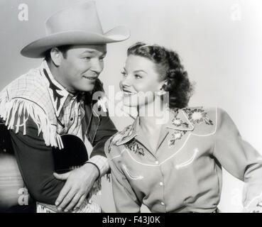 ROY ROGERS US film cowboy actor on his horse Trigger Stock Photo - Alamy