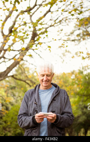 Senior man in the park Stock Photo