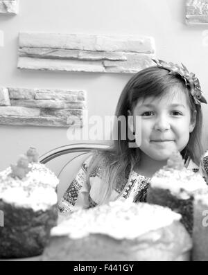 Girl in Ukrainian embroidery Stock Photo