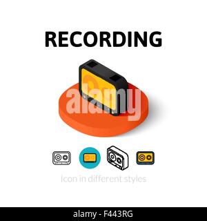 Recording icon in different style Stock Vector