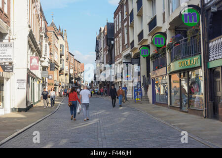 Watergate Street in the historic city of Chester. Stock Photo