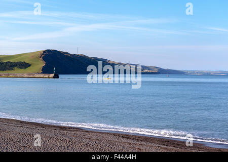 Aberystwyth seaside view over Cardigan bay Stock Photo