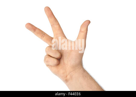 Counting hand - three Stock Photo