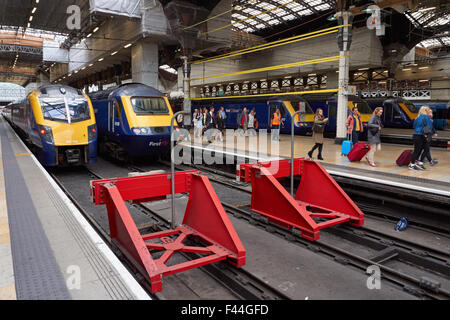 Passengers at the Paddington Railway Station, London England United Kingdom UK Stock Photo