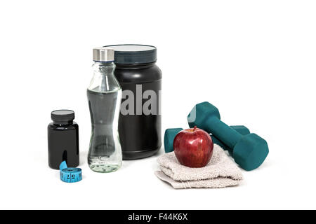 Health and exercise items Stock Photo