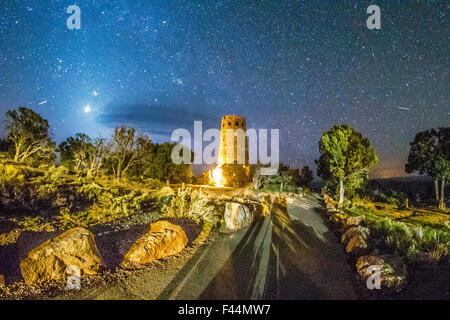 Watchtower Over the Grand Canyon   Arizona Stock Photo