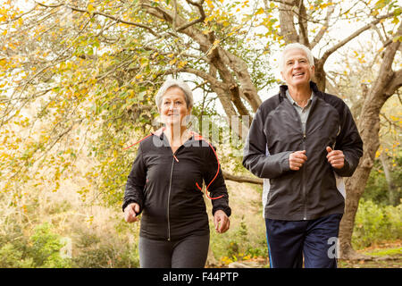 Senior couple in the park Stock Photo