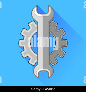 Wrench Gear Icon Stock Photo