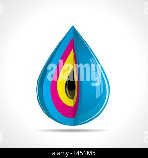 Color ink drop Stock Vector