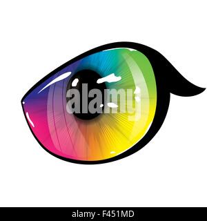 Rainbow eye Stock Vector