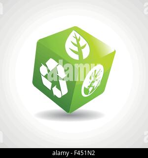 Eco cube Stock Vector