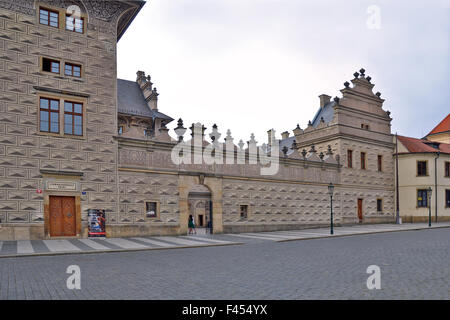 The Schwarzenberg Palace at the Castle Square near the Prague Castle. Stock Photo