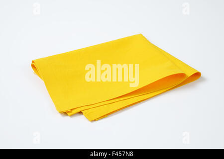 yellow place mat on white background Stock Photo