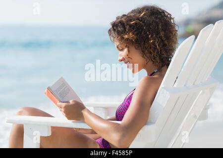 pretty brunette in swimsuit Stock Photo