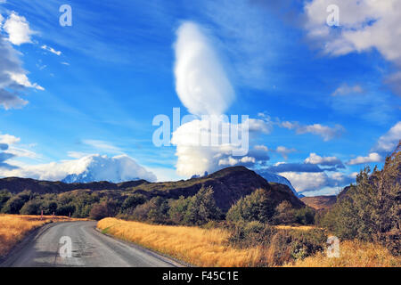 Wondrous cloud over Patagonia Stock Photo