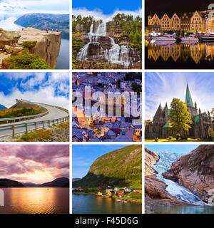 Collage of Norway travel images (my photos) Stock Photo