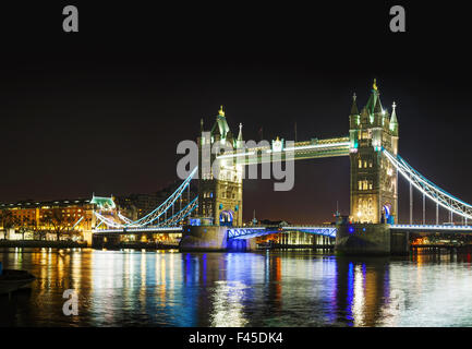 Tower bridge panoramic overview in London Stock Photo