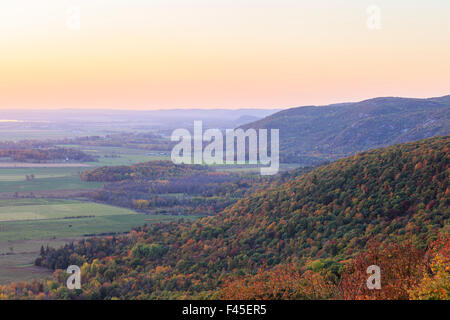 Panoramic view of Eardley Escarpment from Champlain Lookout in the Gatineau Park, Quebec, Canada