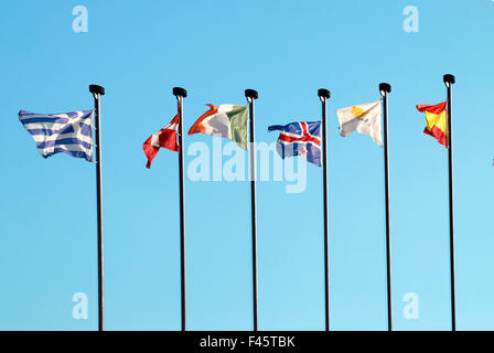 European flags Stock Photo