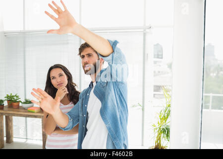Casual business team working together Stock Photo