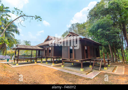 Traditional wooden house at Malaysia Stock Photo