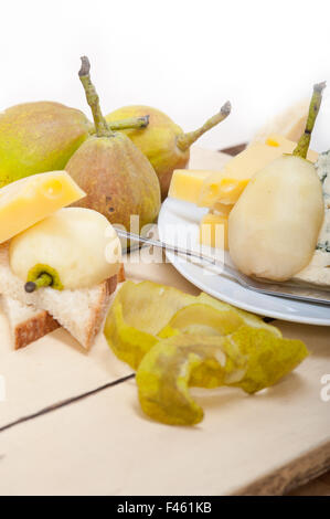 cheese and pears Stock Photo