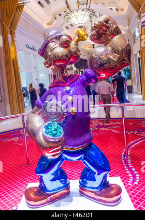 The Jeff Koons Popeye Sculpture display at the Wynn Hotel in Las Vegas. Stock Photo