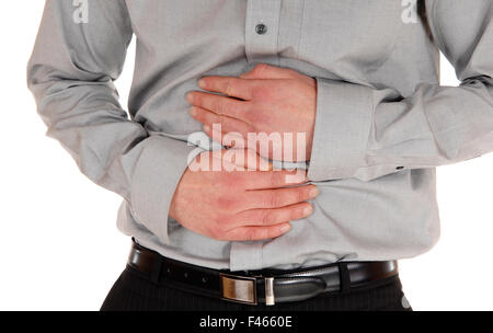 Man with stomach pain. Stock Photo