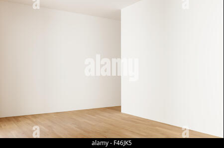 interior apartment, empty room with white walls Stock Photo