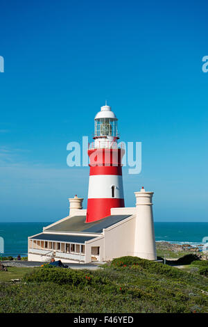 Lighthouse at Cape Agulhas, southernmost point of Africa, Western Cape, South Africa Stock Photo