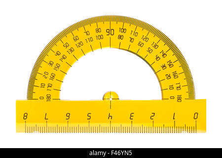 Protractor ruler Stock Photo