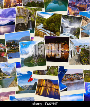 Stack of Norway travel shots Stock Photo