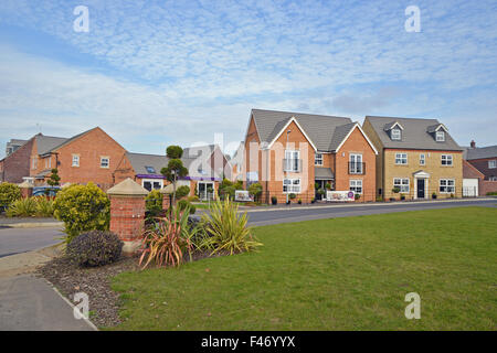 New Housing Estate in Northamptonshire United Kingdom Stock Photo