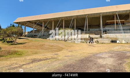 Covered excavation site Cacaxtla in Tlaxcala, state of Tlaxcala, Mexico Stock Photo