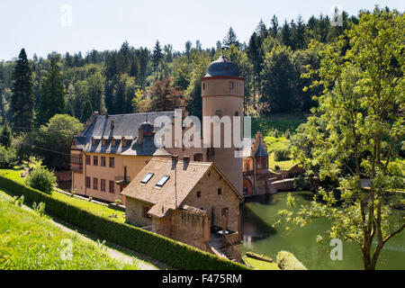 Mespelbrunn Castle, Spessart, Lower Franconia, Franconia, Bavaria, Germany Stock Photo