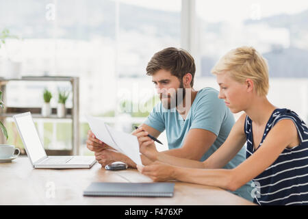 Creative business people working together in meeting Stock Photo