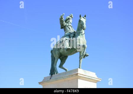 Equestrian statue of king Louis 14th Montpellier, Hérault , Languedoc ...