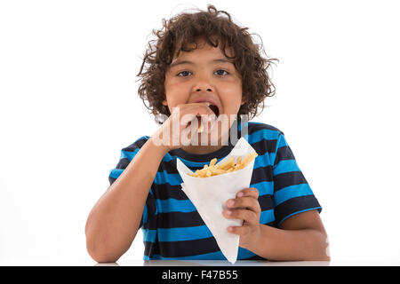 CHILD EATING Stock Photo