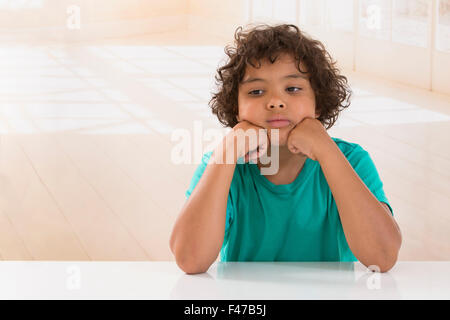 CHILD INDOORS Stock Photo