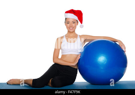 Asian girl with a ball in his left hand Stock Photo