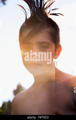 A punk rocker with mohawk, Sweden. Stock Photo