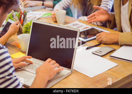 Young colleagues in meeting Stock Photo