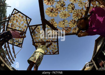 ASIA MYANMAR MYEIK DRY FISH PRODUCTION Stock Photo