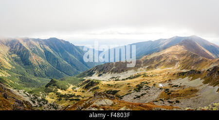 view from Ostry Rohac peak at Tatras Stock Photo